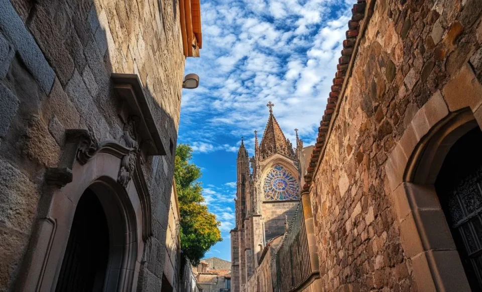 a imagem mostra partes de edifícios antigos simulando a cidade de jaén