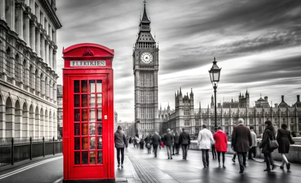 na imagem mostra edificios emblemáticos da cidade de londres
